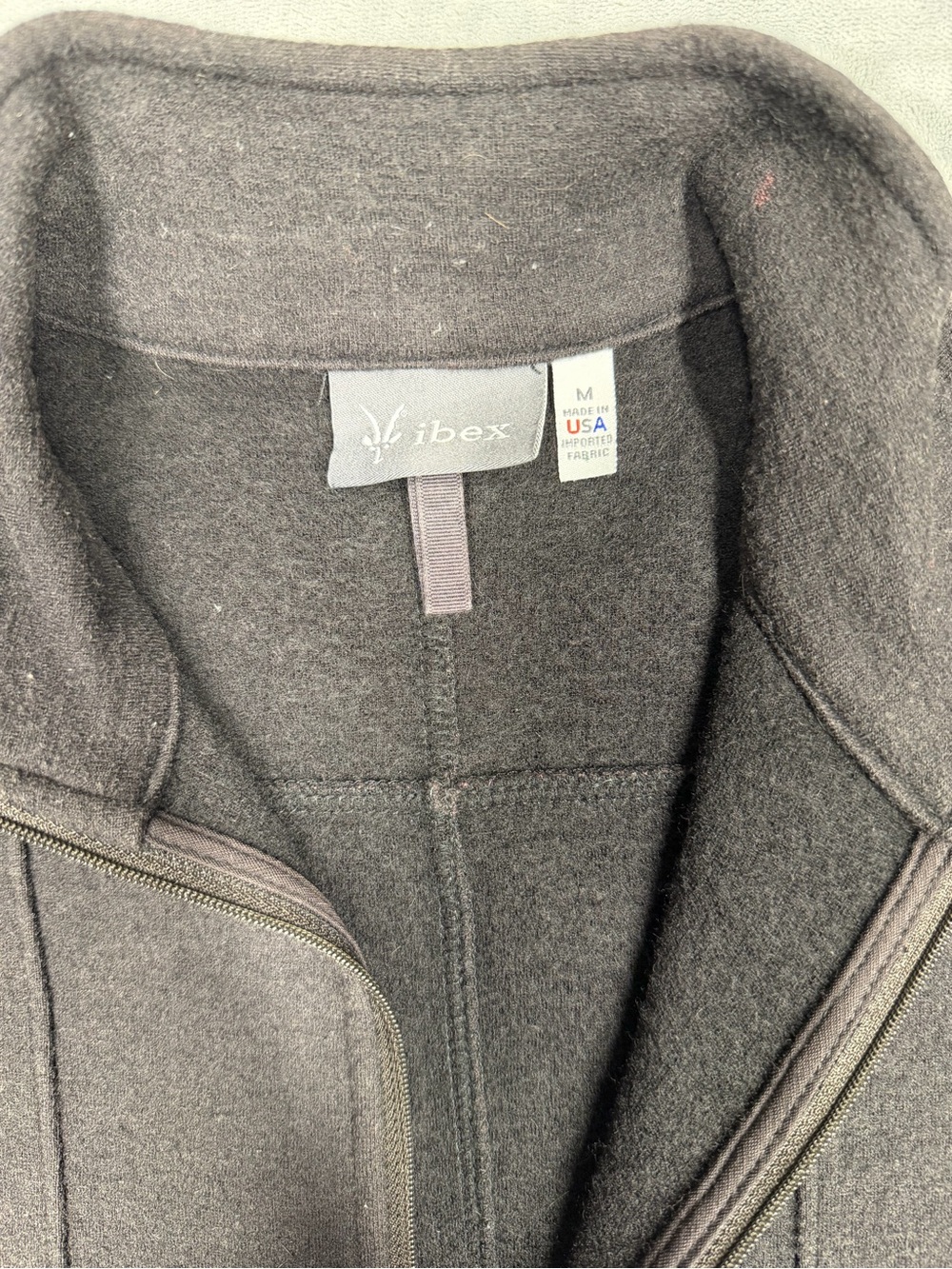 ibex Womens Wool Black Full-Zip Sweater Jacket - Picture 3 of 10